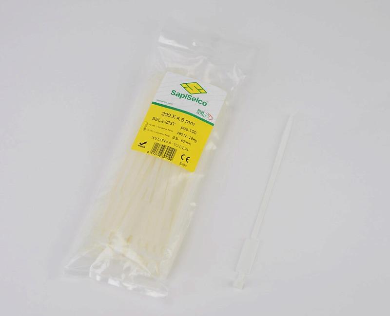 Set Etichete 200x48mm Coliere Nylon 100buc Sel2223t Sapiselco Italy