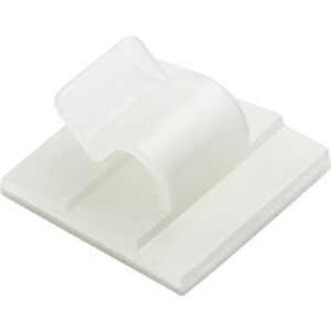Set suporti cu adeziv cabluri mici 19x10mm alb 100buc GAN.2MT.401 SapiSelco Italy