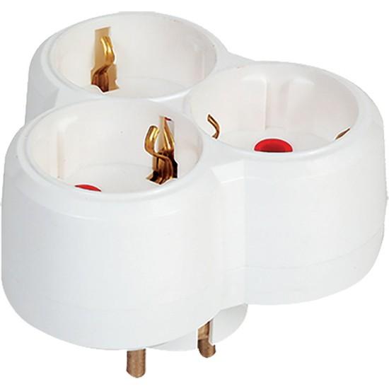 Triplu Stecher 3x Schuko 16a 3500w Alb Rosu 001 170 033002 00 00 Mutlusan Electric