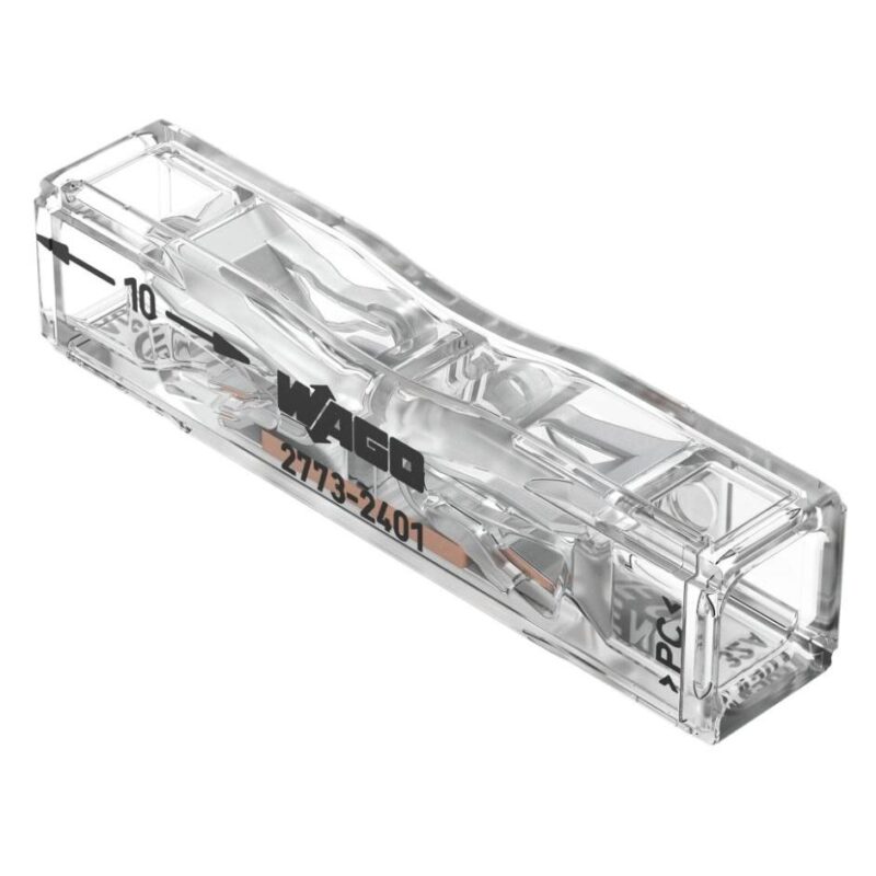 Wago Conector De Imbinare In Linie Pentru Conductori Masivi Monofilari 02 4mm2 2773 2401