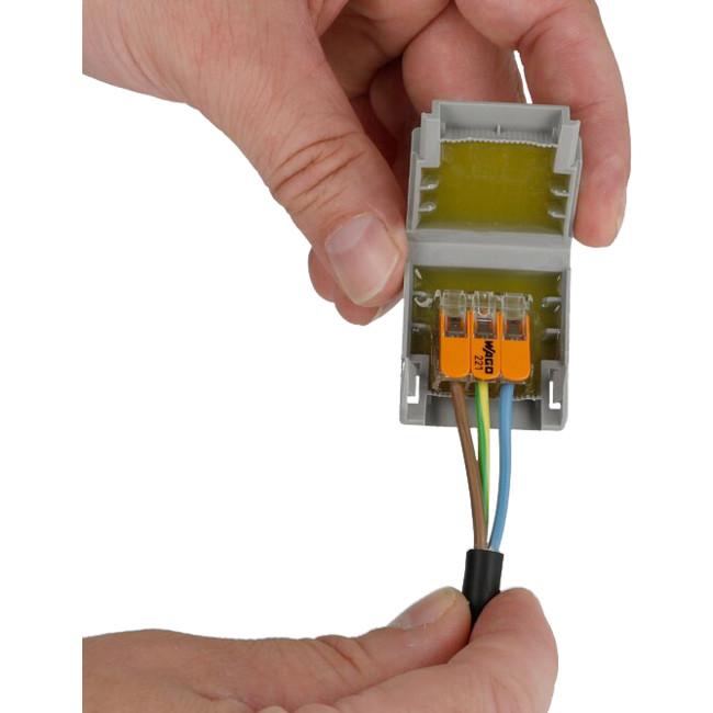 Wago Gelbox 3 Poli Derivatie Cabluri Pentru Conectori Seriile 221 2273 Max 4mm2 Ipx8 Gri 207 1331