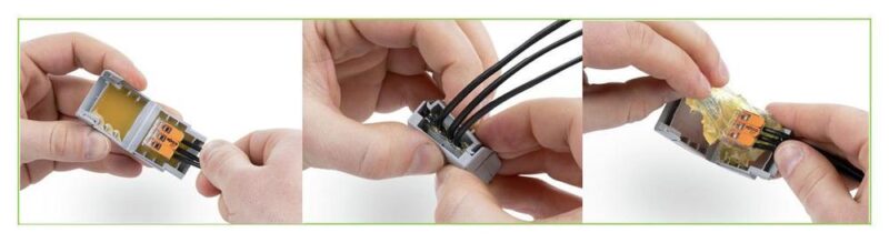 WAGO GELBOX 5 poli derivatie cabluri pentru conectori seriile 221/ 2273 max. 4mm2 IPX8 gri 207-1332 5 Wago Gelbox 5 Poli Derivatie Cabluri Pentru Conectori Seriile 221 2273 Max 4mm2 Ipx8 Gri 207 1332