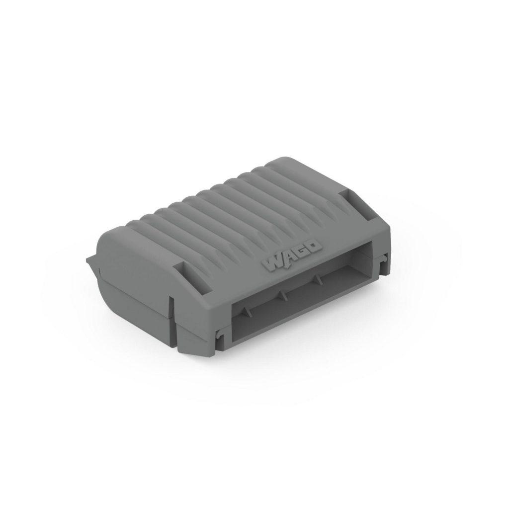WAGO GELBOX 5 poli derivatie cabluri pentru conectori seriile 221/ 2273 max. 4mm2 IPX8 gri 207-1332 4 Wago Gelbox 5 Poli Derivatie Cabluri Pentru Conectori Seriile 221 2273 Max 4mm2 Ipx8 Gri 207 1332