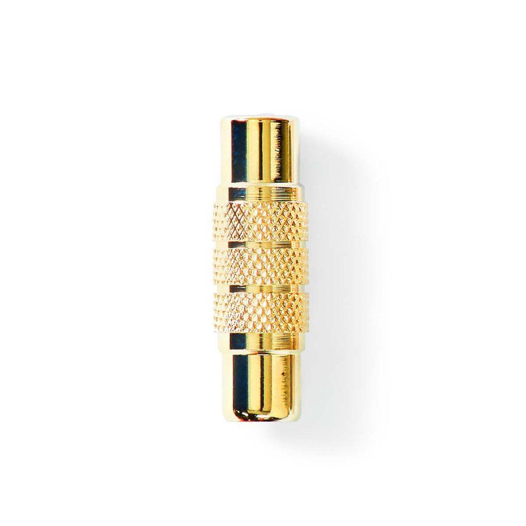 Adaptor Audio Profesional Mono Rca Mama Rca Mama Metal Aurit 1buc Nedis Cabw24950at