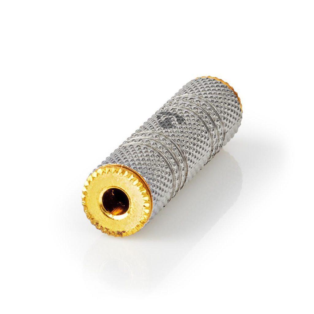 Adaptor Audio Stereo Profesional Jack 35 Mm Mama Jack 35 Mm Mama Fabritallic Nedis Auriu Metal Catb22950gd