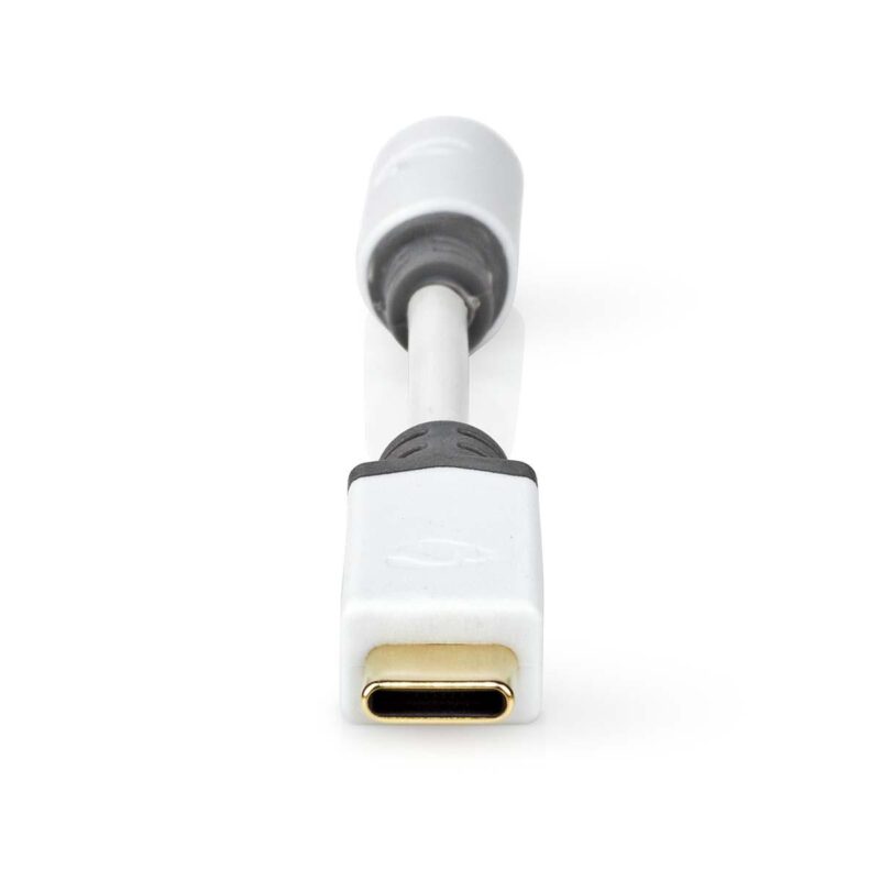 Adaptor Profesional Digital Usb Type C Tata Jack 35 Mm Mama Nedis 01m Alb Contacte Aurite Ccbw65950wt01