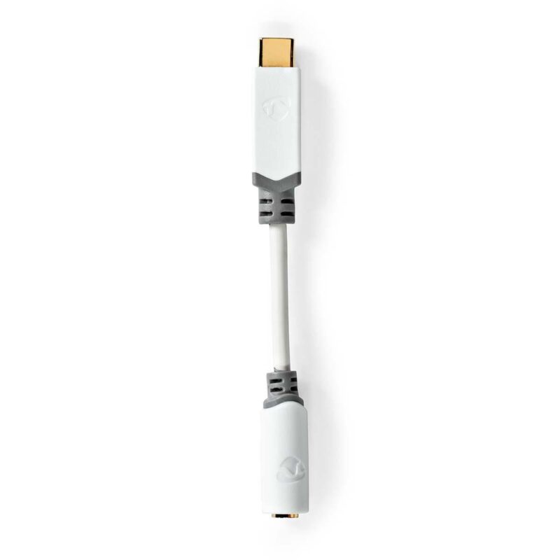 Adaptor Profesional Digital Usb Type C Tata Jack 35 Mm Mama Nedis 01m Alb Contacte Aurite Ccbw65950wt01
