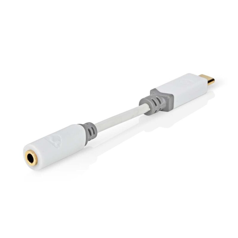Adaptor Profesional Digital Usb Type C Tata Jack 35 Mm Mama Nedis 01m Alb Contacte Aurite Ccbw65950wt01