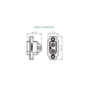 Soclu Alimentare Dc Xt60 Tata 3 Pin 21 Lipire Neagra 600v Amass Xt60ie M