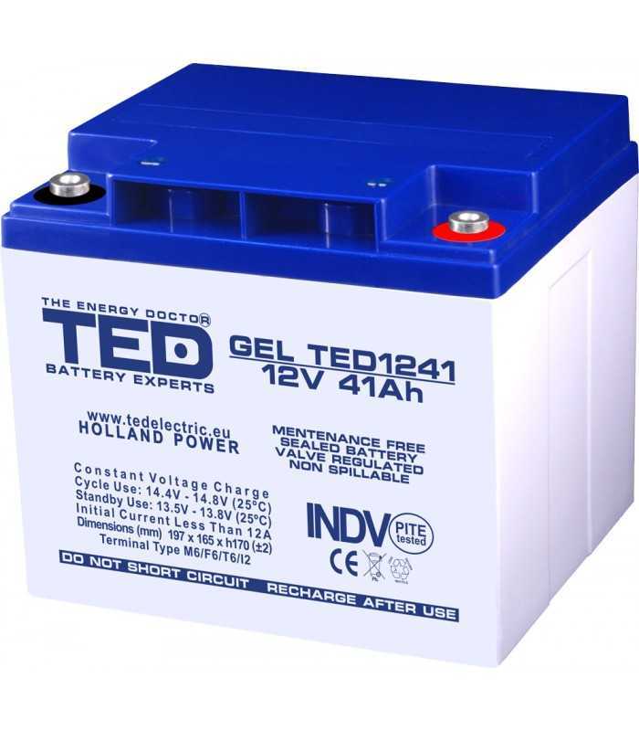 Acumulator 12V 41A GEL AGM VRLA 197x165x171mm M6 TED Battery ExpertHolland