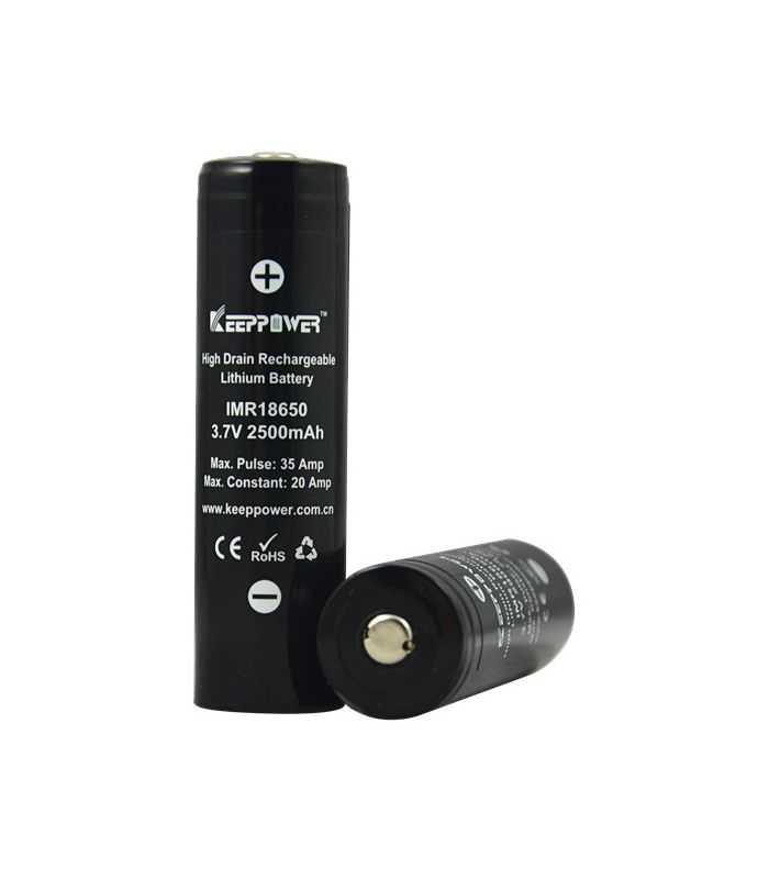 Acumulator 18650 LI-ION 3.7V 2500mAh 20A terminal cu varf KEEPOWER NH1825 2 Acumulator 18650 LI-ION 3.7V 2500mAh 20A terminal cu varf KEEPOWER NH1825