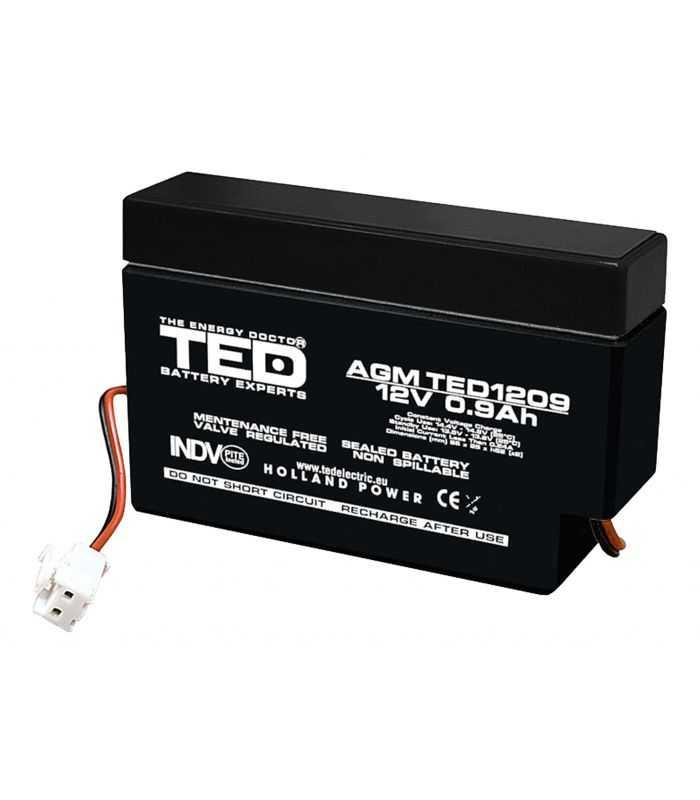 Acumulator Agm Vrla 12v 09ah Plumb Acid 96x25x62 Mm Cu Fir Ted Battery Expert Holland