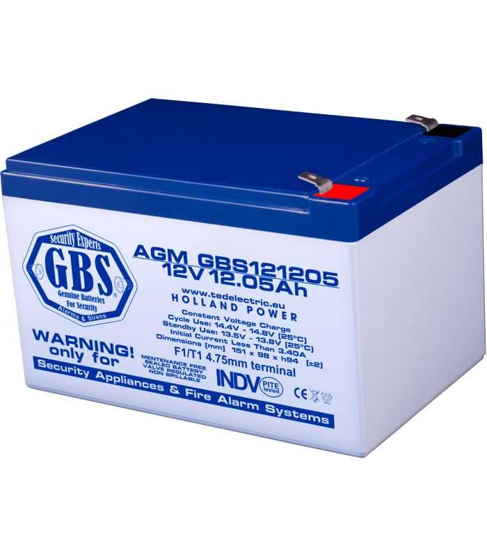 Acumulator Agm Vrla 12v 1205ah Plumb Acid 151x98x95 Mm F1 Terminal Gbs121205f1