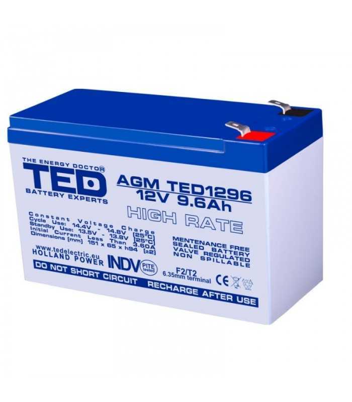 acumulator agm vrla 12v 96a high rate 151x65x95mm f2 ted battery expert holland 1