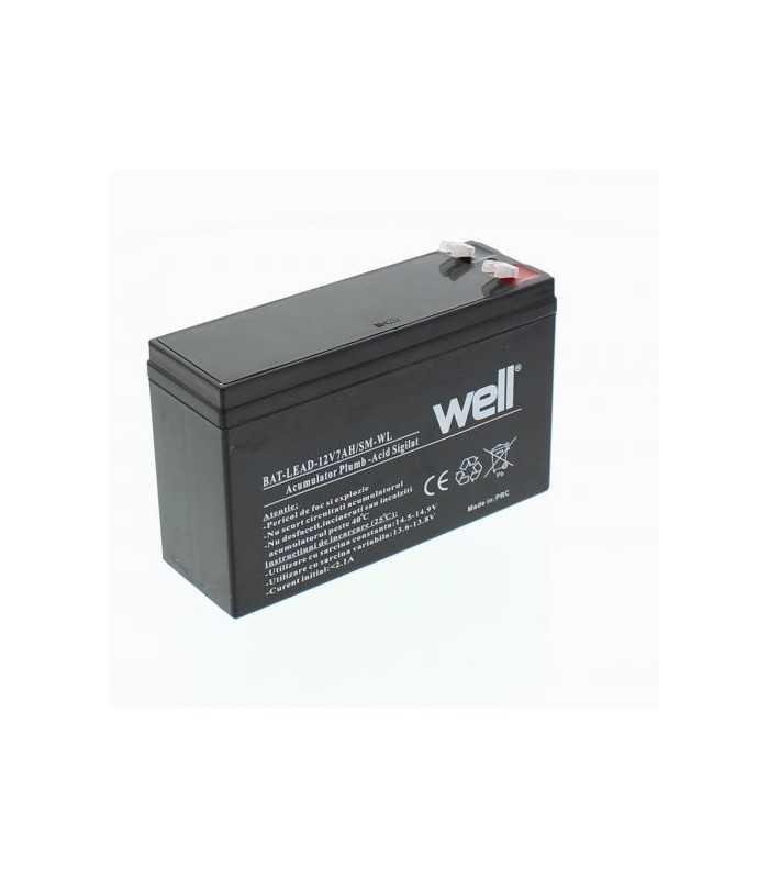 Acumulator plumb acid 12V 7Ah carcasa mica 150x50x90mm Well