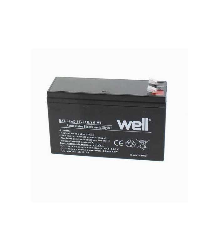 Acumulator plumb acid 12V 7Ah cu borne late Well 151x65x93mm 1 Acumulator plumb acid 12V 7Ah cu borne late Well 151x65x93mm