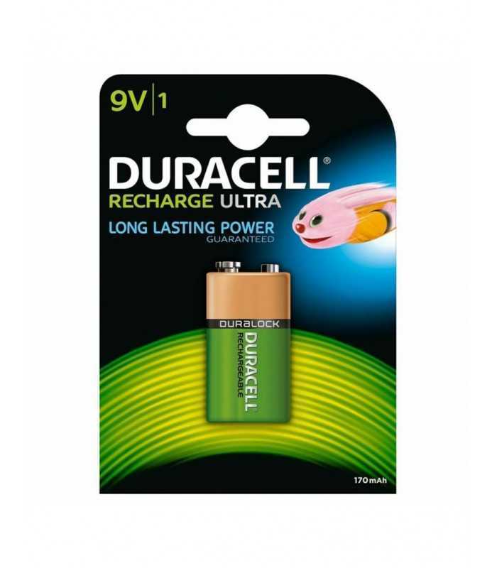 Acumulator RECHARGE ULTRA DURACELL 9V 170mAh 26.5x17.5x48.5mm
