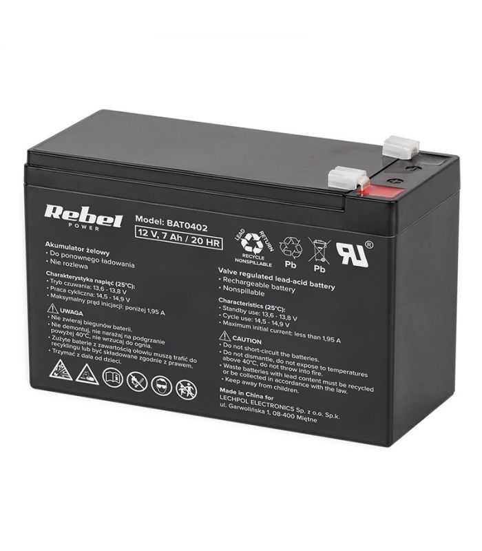 Acumulator stationar SLA 12V 7Ah gel plumb Rebel