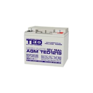Acumulator TED 12V 19Ah High Rate AGM plumb acid 181mm x 76mm x h167mm TED1219HRF3
