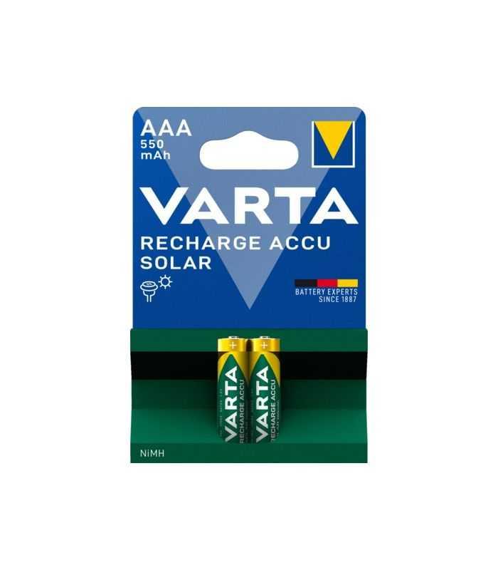 Acumulatori Solar R3 Aaa Ni Mh 550mah 12v 2buc Blister Varta 56733