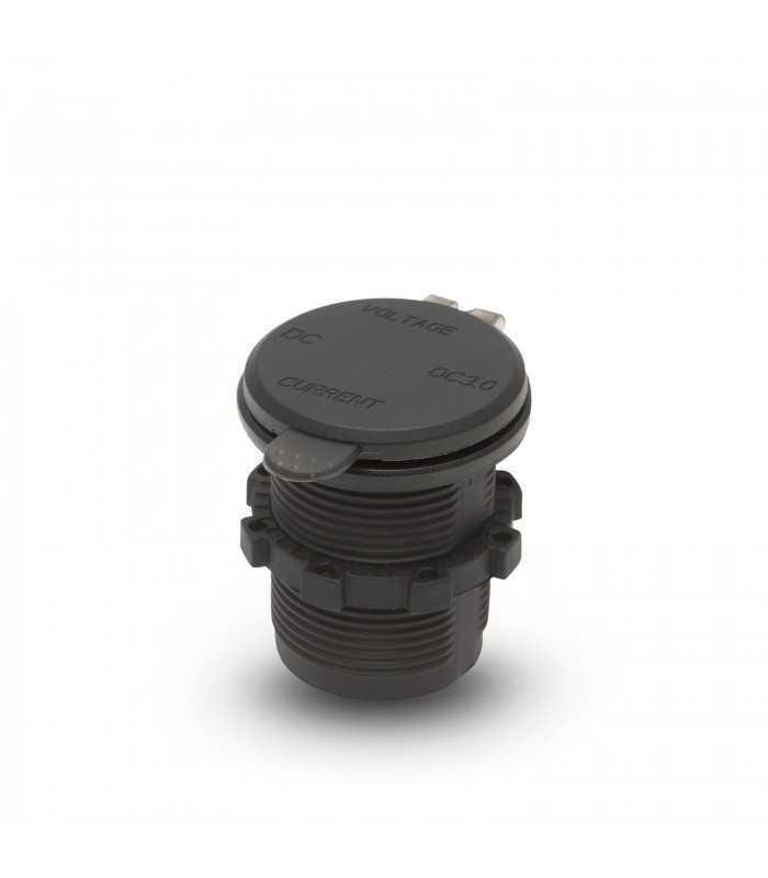 adaptor 12v 24v usb 21a qc30 cu montare in locul brichetei auto cu voltmetru 2