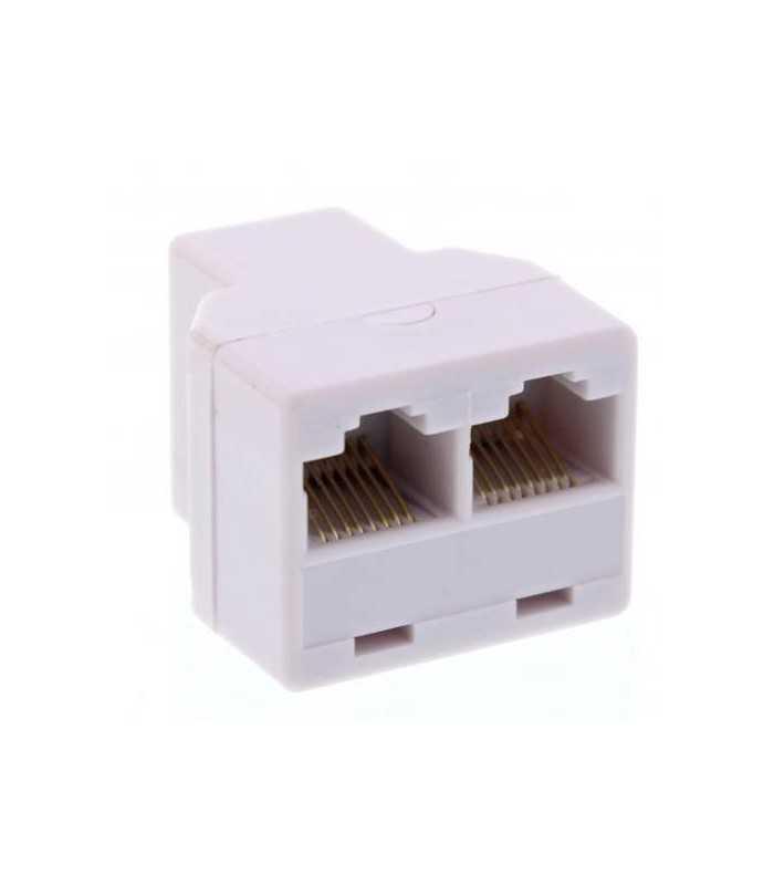 Adaptor 1x RJ11 6P4C mama - 2x RJ11 6P4C mama alb Well
