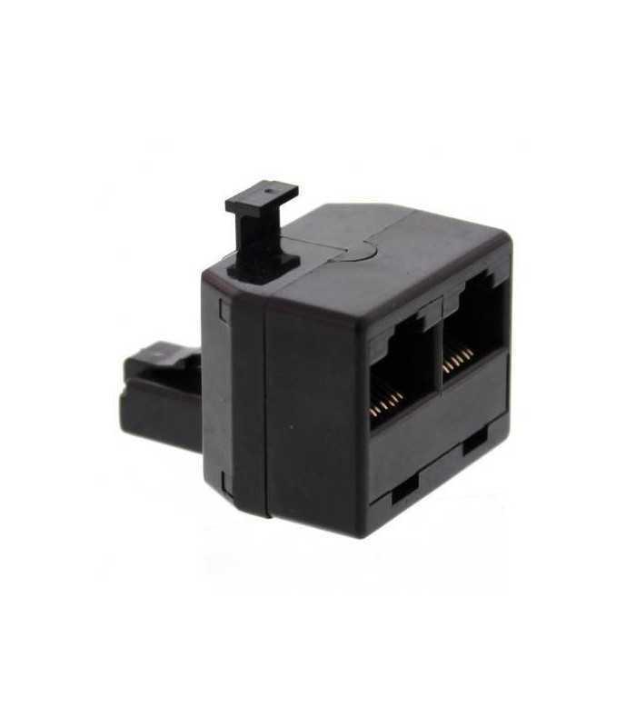 Adaptor 1x RJ45 8P8C tata - 2x RJ45 8P8C mama negru Well