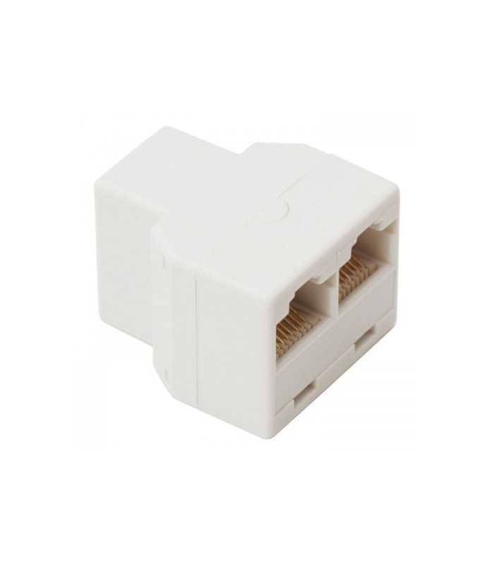 adaptor 8p8c isdn rj45 mama la 2x rj45 mama alb goobay 3