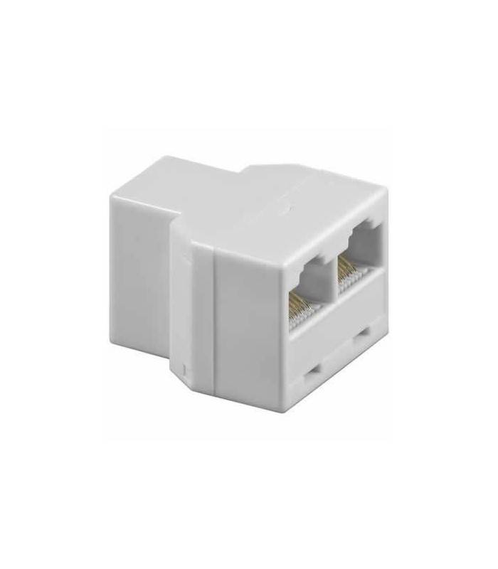 adaptor 8p8c isdn rj45 mama la 2x rj45 mama alb goobay 4