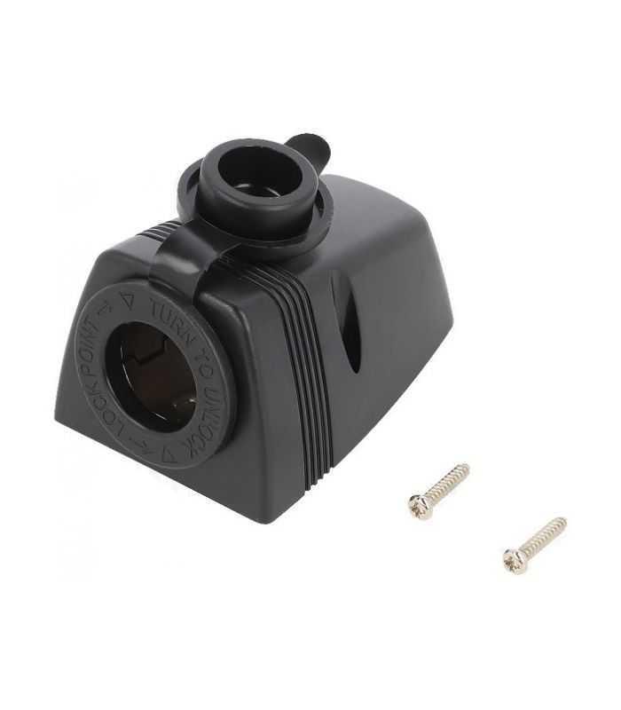 Adaptor aplicat 1x soclu bricheta auto negru SCI A13-142HS