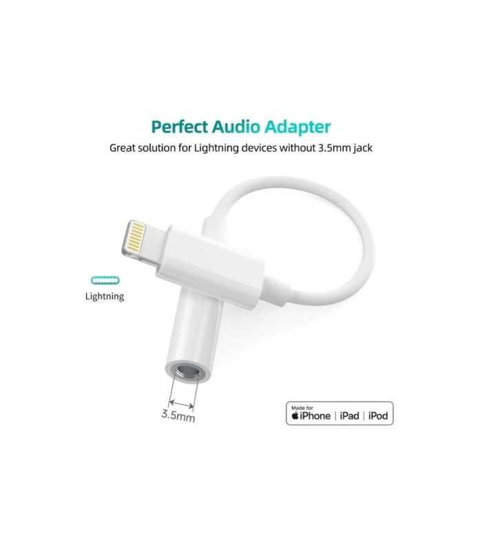Adaptor Apple Lightning Tata Jack 35 Mm Mama Alb Aux005 Choetech