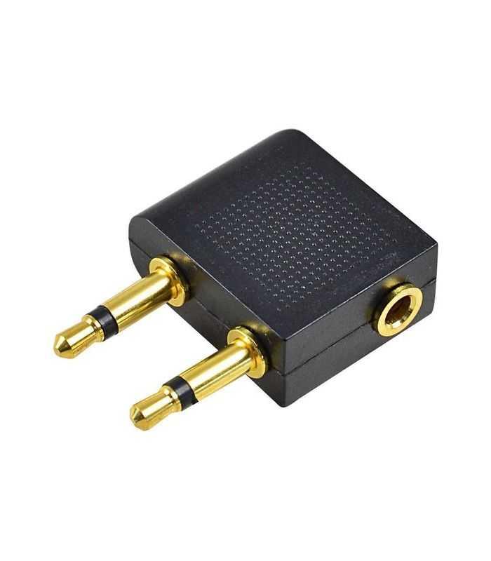 Adaptor audio casti avion 2x Jack 3.5 mm 2pin tata - 1x Jack 3.5 mm 3pin mama aurit LOGILINK CA1089