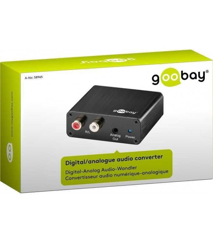 adaptor audio digital la analog toslink la 2x rca jack 35 mm goobay 4