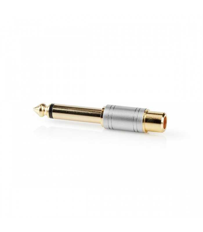 adaptor audio mono jack 635 mm tata rca mama gri nedis 2