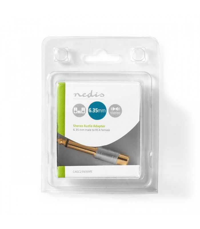 adaptor audio mono jack 635 mm tata rca mama gri nedis 5