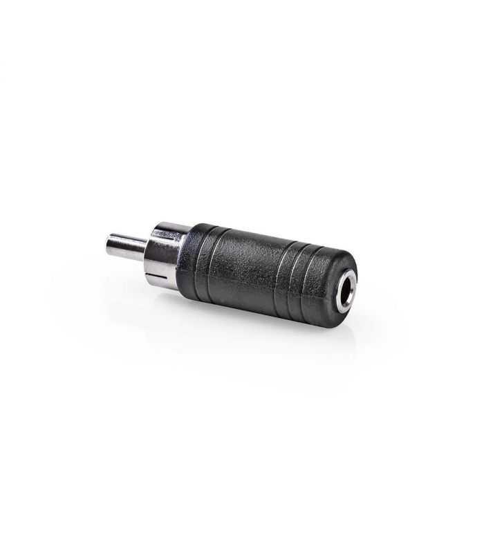 Adaptor audio RCA tata - Jack 3.5 mm mama mono 1buc negru Nedis CAGP24960BK