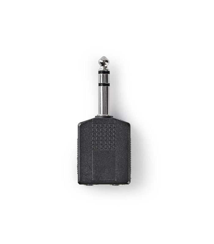 adaptor audio stereo jack 635 mm tata 2x 635 mm mama 1buc nedis 1