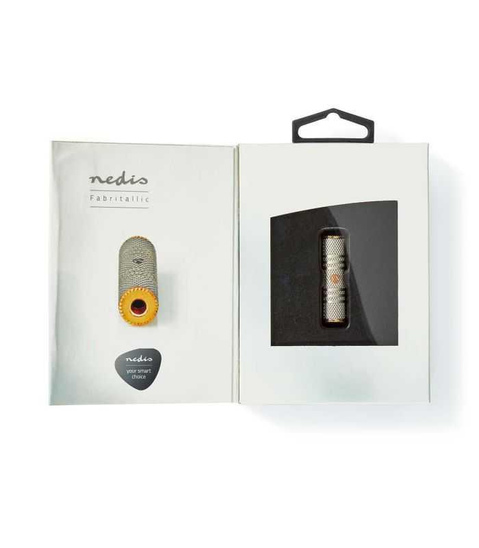 Adaptor Audio Stereo Profesional Jack 35 Mm Mama Jack 35 Mm Mama Fabritallic Nedis Auriu Metal Catb22950gd