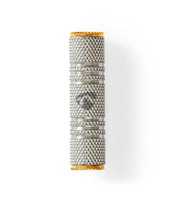 Adaptor Audio Stereo Profesional Jack 35 Mm Mama Jack 35 Mm Mama Fabritallic Nedis Auriu Metal Catb22950gd