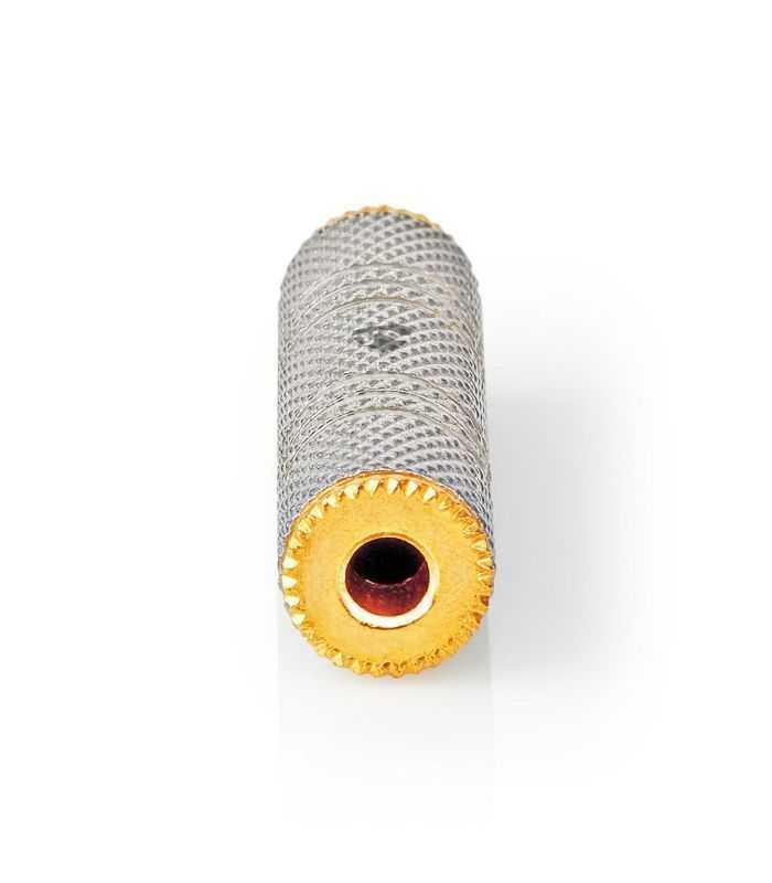 Adaptor Audio Stereo Profesional Jack 35 Mm Mama Jack 35 Mm Mama Fabritallic Nedis Auriu Metal Catb22950gd