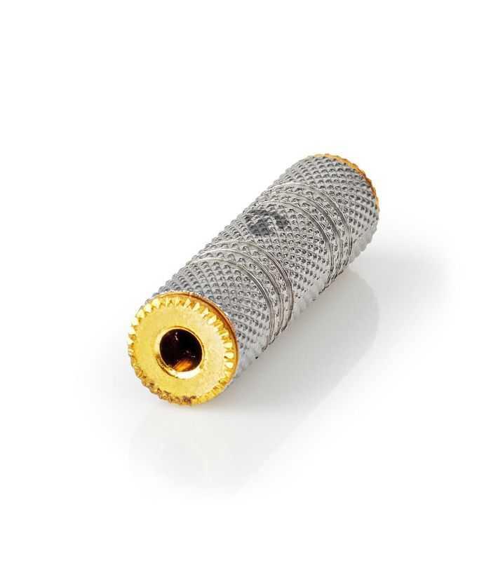 Adaptor Audio Stereo Profesional Jack 35 Mm Mama Jack 35 Mm Mama Fabritallic Nedis Auriu Metal Catb22950gd