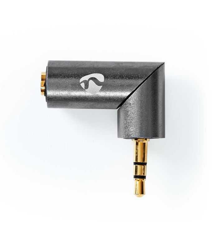 Adaptor Audio Stereo Profesional Jack 35 Mm Tata Jack 35 Mm Mama 90 Grade Metal Fabritallic Nedis Catb22975gy