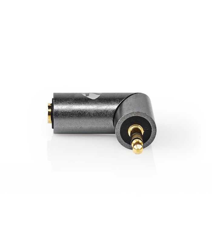 Adaptor Audio Stereo Profesional Jack 35 Mm Tata Jack 35 Mm Mama 90 Grade Metal Fabritallic Nedis Catb22975gy