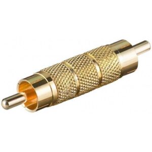 Adaptor aurit RCA tata - RCA tata placat cu aur Goobay