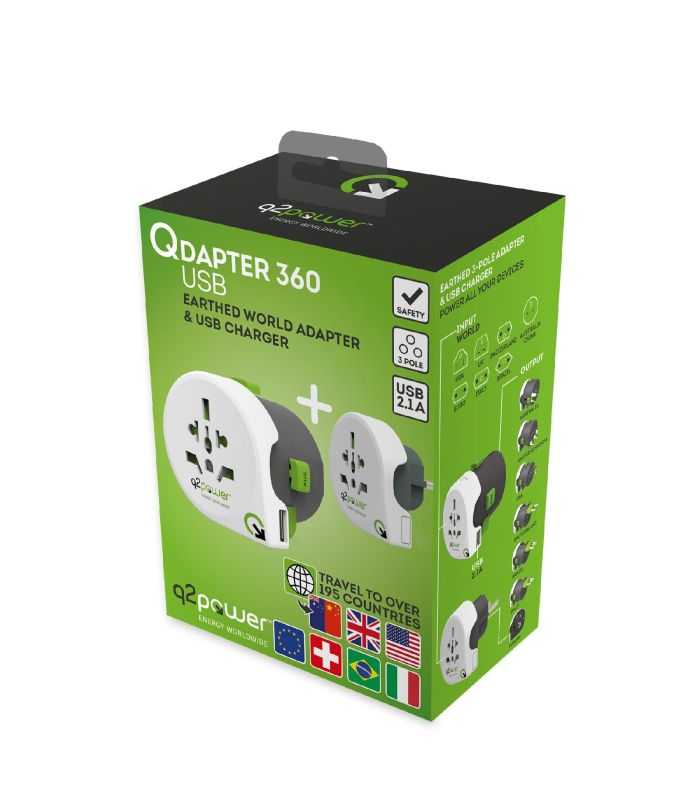 Adaptor Calatorii Qdapter 360 Usb Australia China It Uk Ch Brazil Usa Euro 2100130