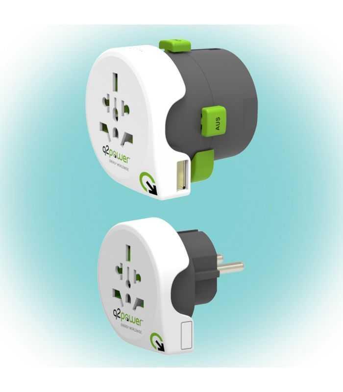 Adaptor calatorii Qdapter 360 +USB AUSTRALIA CHINA IT UK CH BRAZIL USA EURO 2.100130
