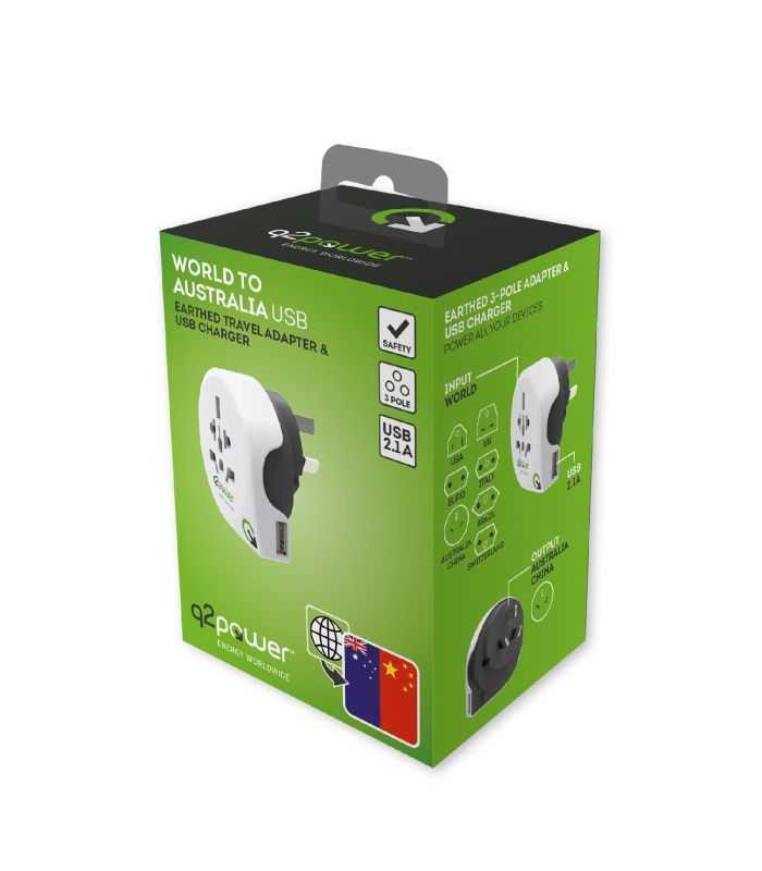 Adaptor Calatorii World To Australia Usb Q2 Australia China It Uk Ch Brazil Usa Euro 1100170
