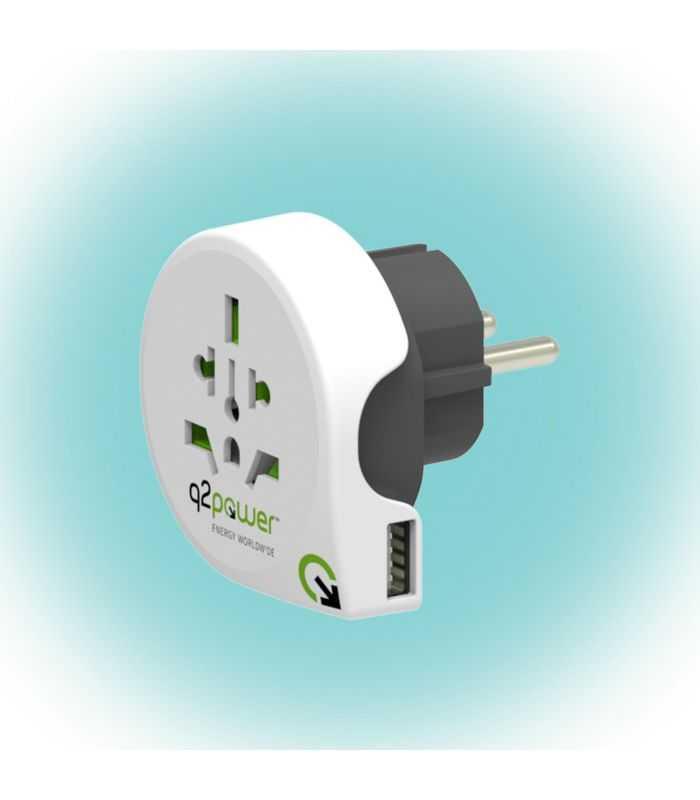 Adaptor calatorii World to Europe + USB Q2 AUSTRALIA CHINA ITALIA UK CH BRAZIL USA EURO 16A 1.100110