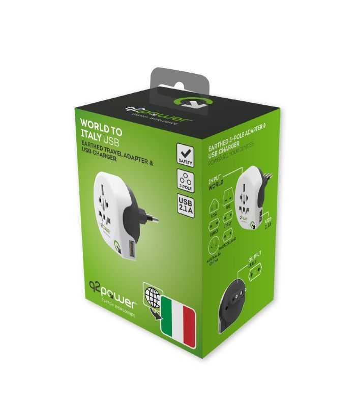 Adaptor Calatorii World To Italy Usb Australia China It Uk Ch Brazil Usa Euro Q2 1100190