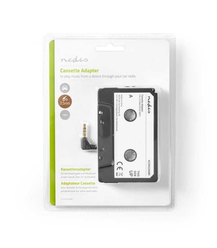 adaptor caseta jack 35 mm tata negru nedis 1